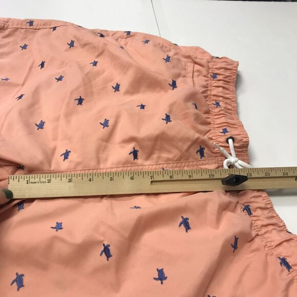 Charleston Threads Mens Swim Trunks XXL Orange Blue Turtles Short Elastic Waist - Picture 12 of 14